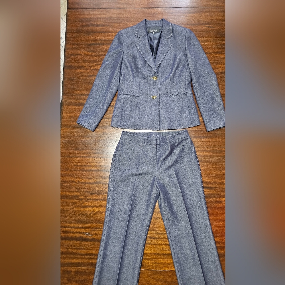 Kasper Dark Blue Suit Jacket and Trousers
